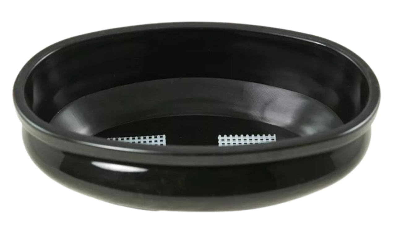 Oval Plastic Heavy Duty Bonsai, Succulent Pot 9"x 5"x 2.75" - Black w/ Mesh